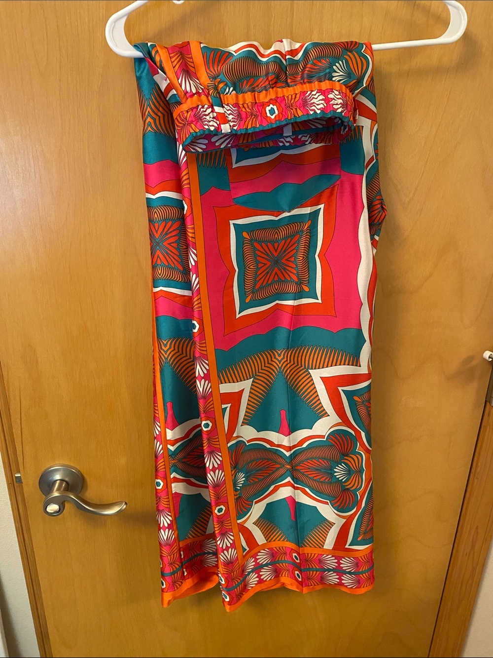 Zara Teal, Pink & Orange Geometric Pant Set